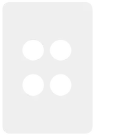 Allure 4 Gang Switch Plate MW