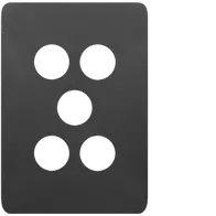 Allure 5 Gang Switch Plate MB