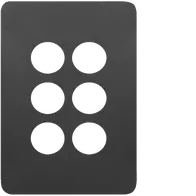Allure 6 Gang Switch Plate MB