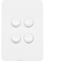 Allure 4 Gang Switch Plate cw mechs MW
