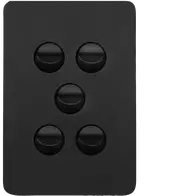Allure 5 Gang Switch Plate cw mechs MB