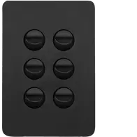 Allure 6 Gang Switch Plate cw mechs MB