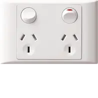 Premiere 10A DP horz twin GPO