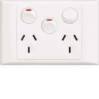 Premiere 10A horz twin GPO + mech