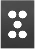 FIN 5 Gang Switch Cover MB