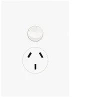 FIN Single GPO 10A Vertical MW