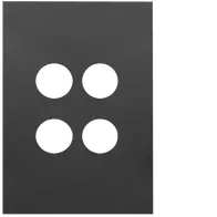FIN 4 Gang Switch Plate MB