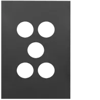 FIN 5 Gang Switch Plate MB
