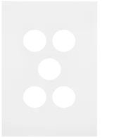 FIN 5 Gang Switch Plate MW