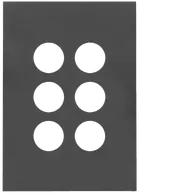 FIN 6 Gang Switch Plate MB