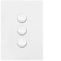 FIN 3 Gang Switch Plate cw mechs MW