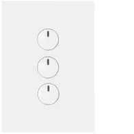 FIN 3 Gang Switch c/w 240v press mechs MW