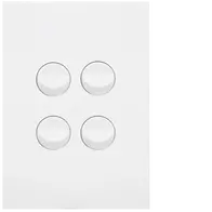 FIN 4 Gang Switch Plate cw mechs MW