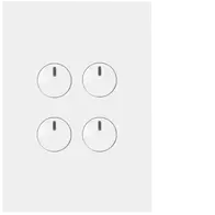 FIN 4 Gang Switch c/w 240v press mechs MW