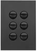 FIN 6 Gang Switch Plate cw mechs MB