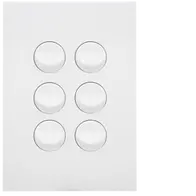 FIN 6 Gang Switch Plate cw mechs