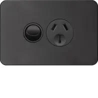 Silhouette 15A socket Horz + shutter MB