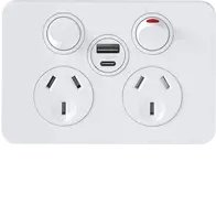 SIL. Twin Socket  + USB A+C