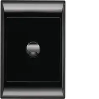 große Plate Vertical Switch 1 Gang Black