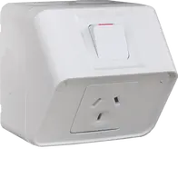 Socket IP53 single horizontal 10A