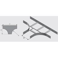 N2T4504H NEMA 2 Cable Ladder Tee HDG