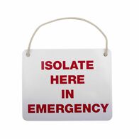 Isolate Here In Emergency Sign – Volt Safety [ SIGN-ISO ]