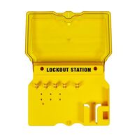 Wall Mounted Lockout Station with Lid – BASE ONLY – Volt Safety [ LOCKOUT-STATION-4L ]