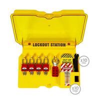 Wall Mounted Lockout Station with Lid 4 Padlocks – Volt Safety [ LOCKOUT-STATION-4L-KIT ]