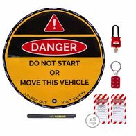 60cm Steering Wheel Lockout Cover Kit – Volt Safety [ LOCKOUT-SW-60-K ]