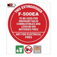 F-500 Extinguisher location sign – LI-ion Fire Solution [ SIGN-L-IDF-500 ]