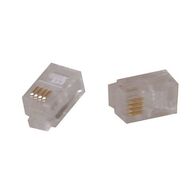 RJ MODULAR PLUG [10] PACK 4P4C FLAT MULTISTRAND