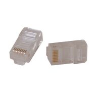 RJ MODULAR PLUG [10] PACK 8P8C ROUND MULTISTRAND