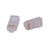 RJ MODULAR PLUG [100] PACK 8P8C ROUND SOLID CORE
