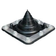 FLASHING #0, SOLAR 0-35mm PIPE 100 x 100mm BASE, BLACK PREM