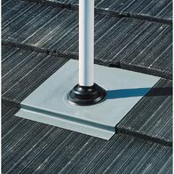 FLASHING, 0-30mm PIPE 410 x 490mm BASE, BLACK NULEAD