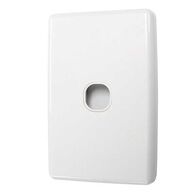 SWITCH PLATE ONLY, NO MECHS 1 GANG WITH COVER, WHITE