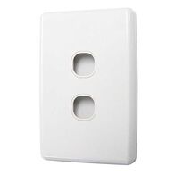 SWITCH PLATE ONLY, NO MECHS 2 GANG WITH COVER, WHITE