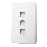 SWITCH PLATE ONLY, NO MECHS 3 GANG WITH COVER, WHITE