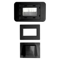 WALL PLATE, COMBINATION FLUSH AND BULL NOSE BRUSH, BLACK