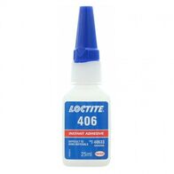 INSTANT ADHESIVE 406 LOW VISCOSITY, RUBBER/PLASTIC 25ml