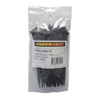 CABLE TIE, NYLON - BLACK UV 150mm x 3.6mm [100] PACK