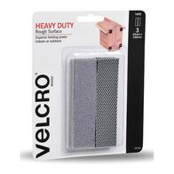 VELCRO ROUGH SURFACE STICK ON TAPE, GREY, 25mm x 100mm