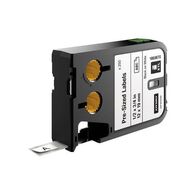 LABEL, PRE-SIZED POLYESTER BLACK ON WHITE 12 x 19mm [250]