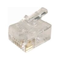 RJ MODULAR PLUG, 6P6C MULTISTRAND, [20] PACK
