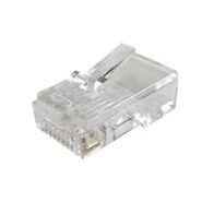 RJ MODULAR PLUG, 8P8C, C6 23AWG, ROUND SOLID, [20] PACK