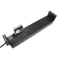 POWER RAIL, 10A, 10 OUTLET 2RU, MCB, HORIZONTAL