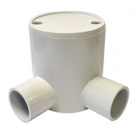 JUNCTION BOX PVC 20mm, 2 WAY RIGHT ANGLE DEEP GREY (10)