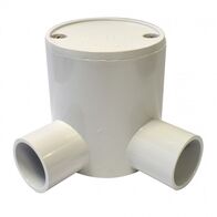 JUNCTION BOX PVC 25mm, 2 WAY RIGHT ANGLE DEEP GREY (10)