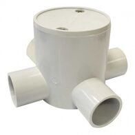 JUNCTION BOX PVC 25mm, 4 WAY DEEP GREY (10)