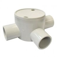 JUNCTION BOX PVC 20mm, 3 WAY SHALLOW GREY (10)